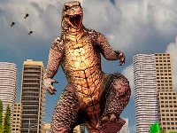 Monster dinosaur rampage city attack