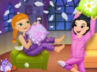 Crazy pillow fight party