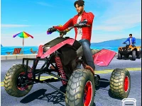 Quad bike traffic racing mania