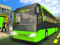 City passenger coach bus simulator bus driving 3d