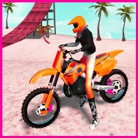 Motocross beach jumping bike stunt game