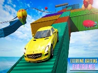 Impossible stunt car tracks game 3d