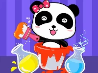 Baby panda color mixing studio