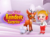 Baby hazel reindeer surprise