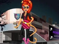 Monster high toralei stripe shopping dressup