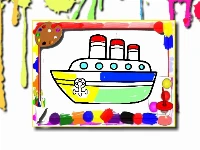 Boats coloring book