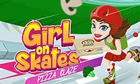 Girl on skates: pizza mania