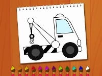 Coloring book: excavator trucks