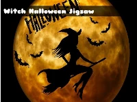 Witch halloween jigsaw