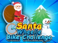 Santa wheelie bike challenge