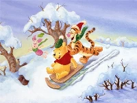 Christmas winnie pooh jigsaw