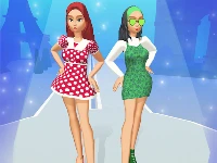 Models fashion dress up