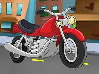 Cartoon motorbike jigsaw