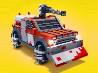 Zombie derby: blocky roads online