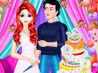 Mermaid girl wedding cooking cake game