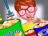 Potato chips food factory game