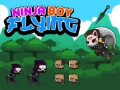 Ninja boy flying