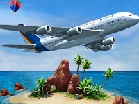 Airplane simulator island travel