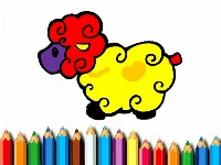 Baby sheep coloring book