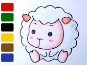 Baby sheep coloringbook