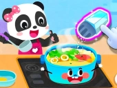 Baby panda magic kitchen