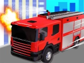 Fire truck rescue driving