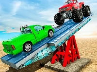 Seesaw ramp car balance driving challenge